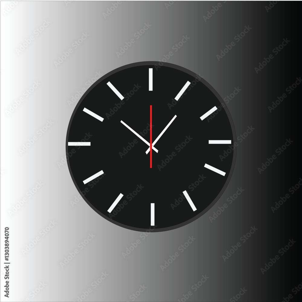 simple black wall clock silhouette simple black wall clock silhouette