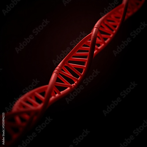 Obraz na płótnie 3d rendered illustration of dna w salonie