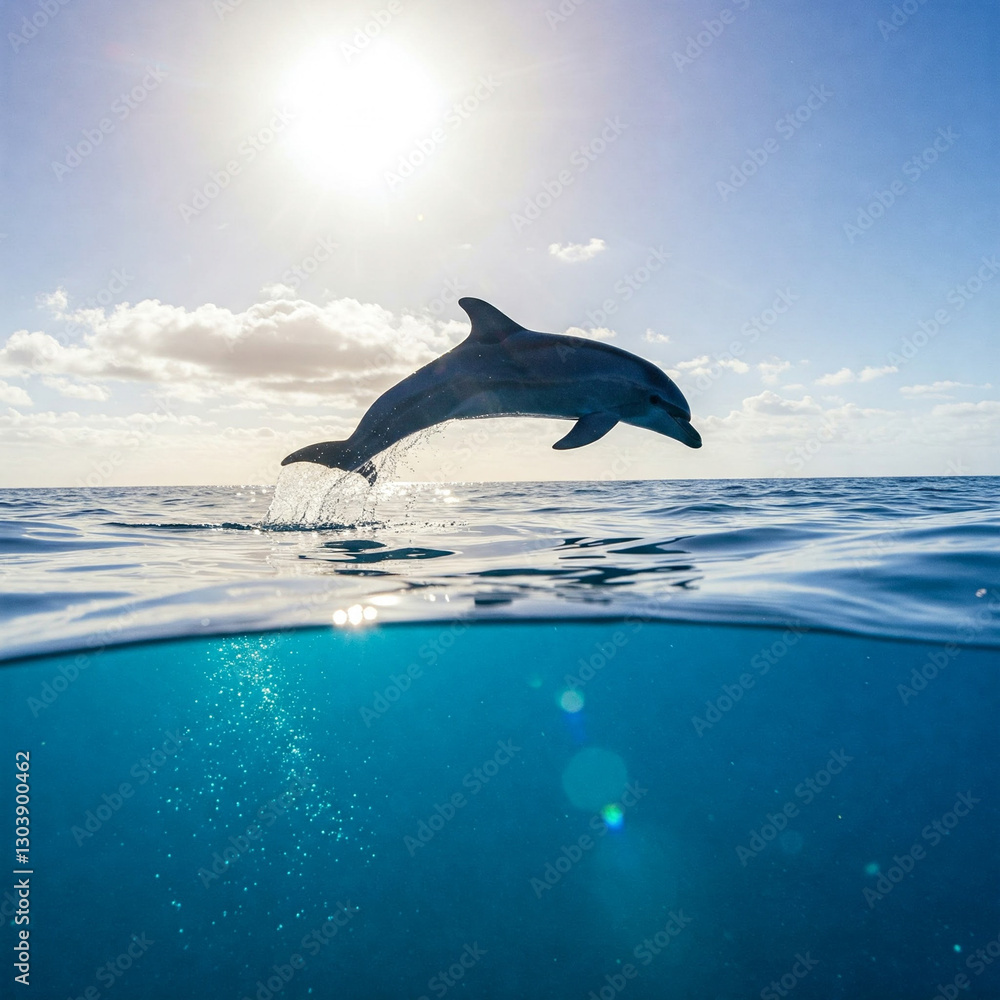 Obraz premium dolphin jumping in water