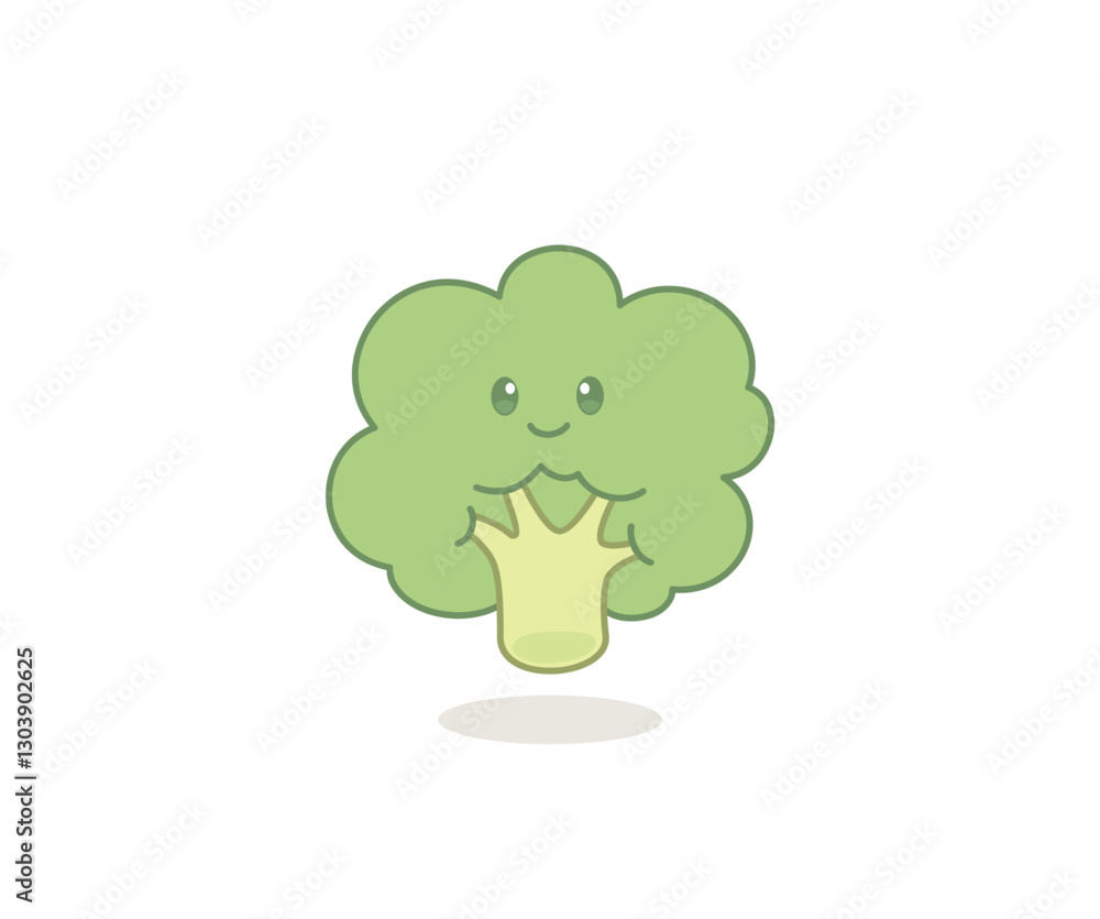 cute broccoli cartoon illustration vector cute broccoli cartoon illustration vector