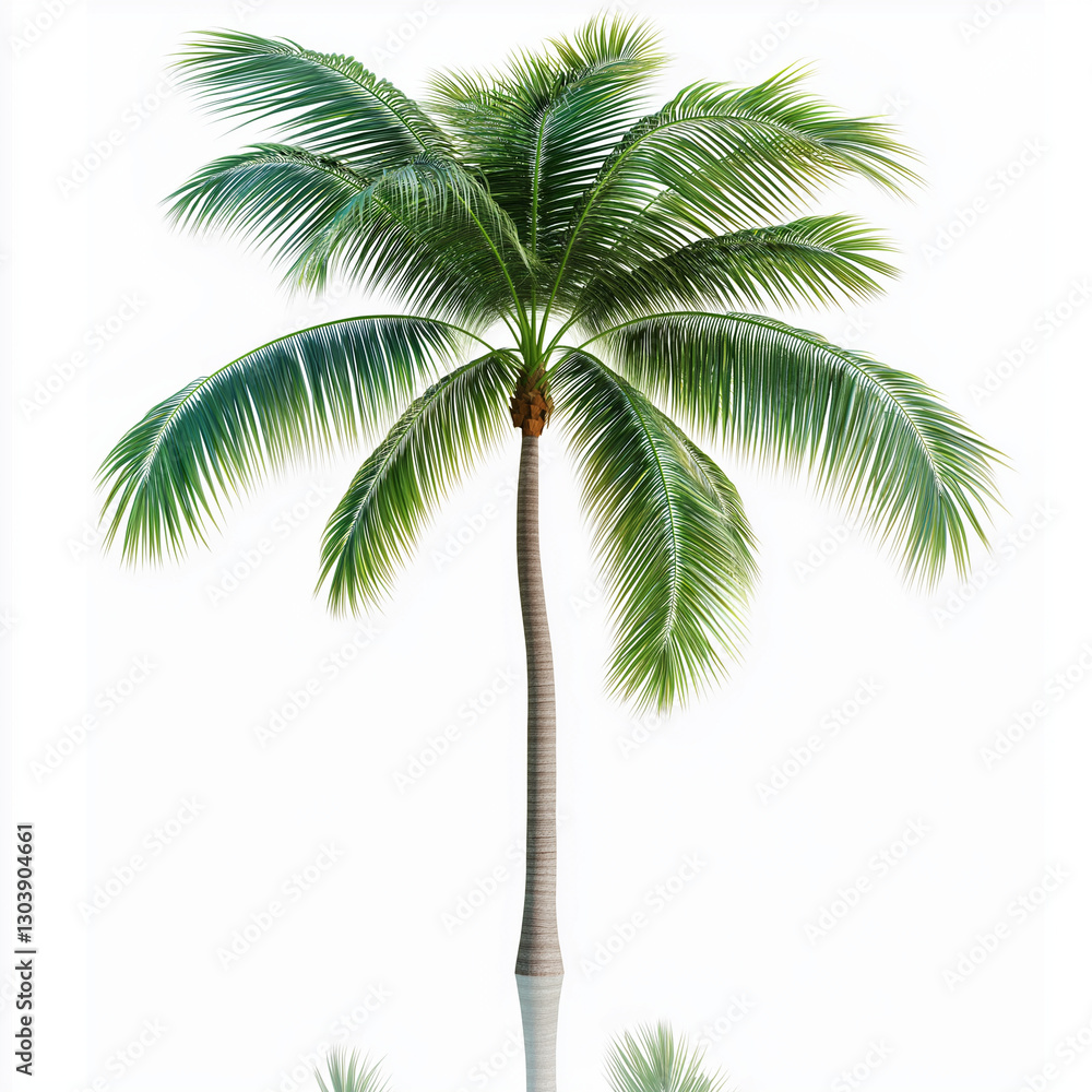 Isolated Palm Tree on a White Background Isolated Palm Tree on a White Background