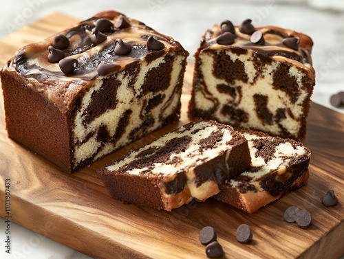 チョコレートとバニラのマーブルパウンドケーキ | Chocolate and Vanilla Marble Pound Cake photo