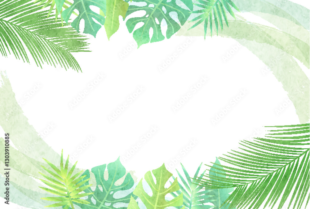 Fototapeta premium 新緑 葉 観葉植物 背景