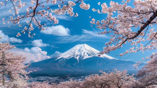 桜と富士山の風景2