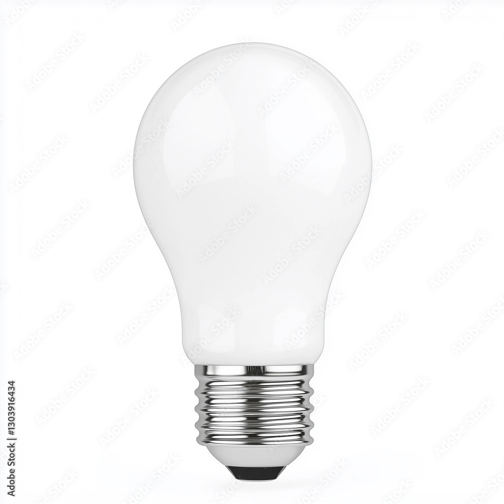 3D Glowing Lightbulb Icon Isolated on White Background
3D Glowing Lightbulb Icon Isolated on White Background