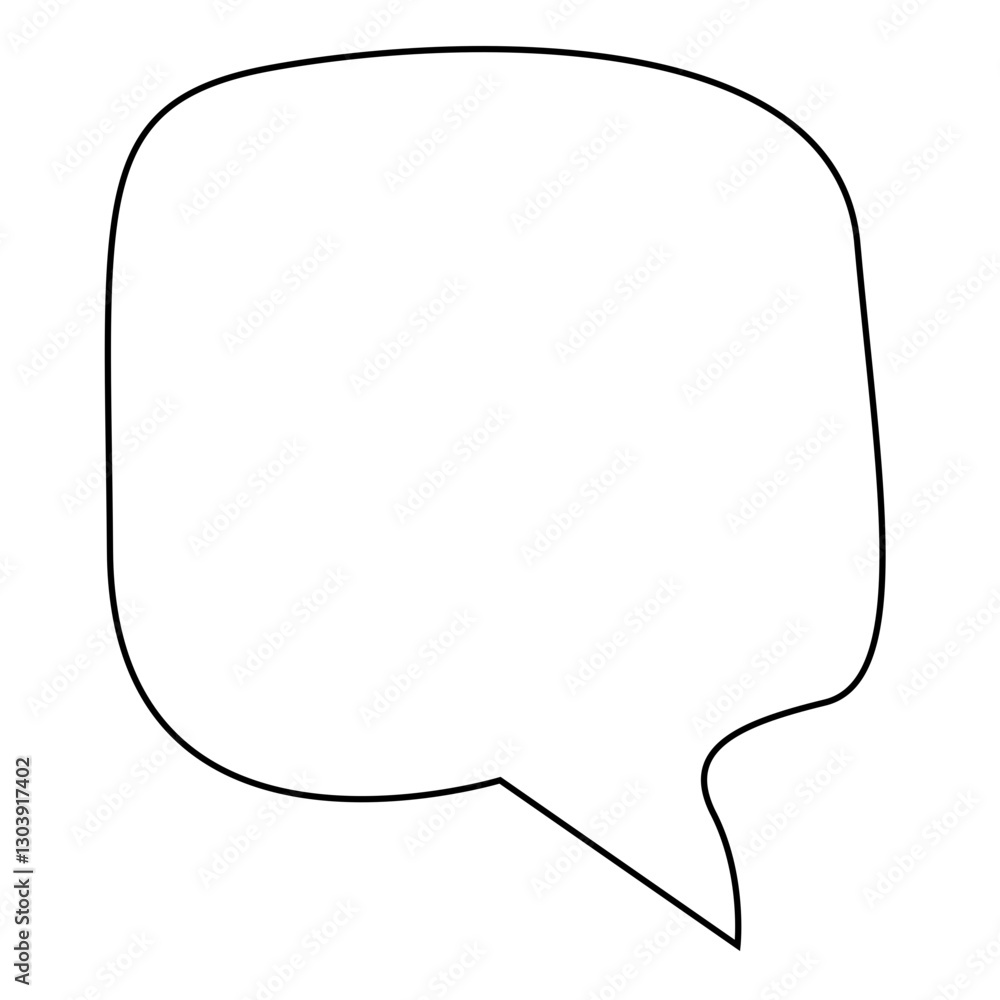 Bubble chat design with outline and retro style Bubble chat design with outline and retro style