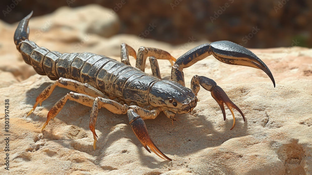Captivating image of a scorpion with intricate details showcasing its unique anatomy and colors Captivating image of a scorpion with intricate details showcasing its unique anatomy and colors