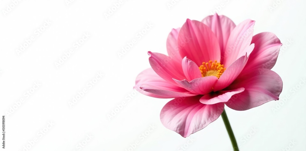 Large isolated flower in a pure white environment, bloom, large, isolation Large isolated flower in a pure white environment, bloom, large, isolation
