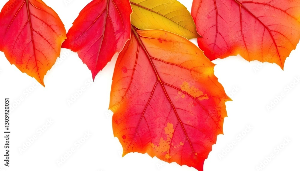 Single autumn leaf isolated on white background, isolated, oak Single autumn leaf isolated on white background, isolated, oak