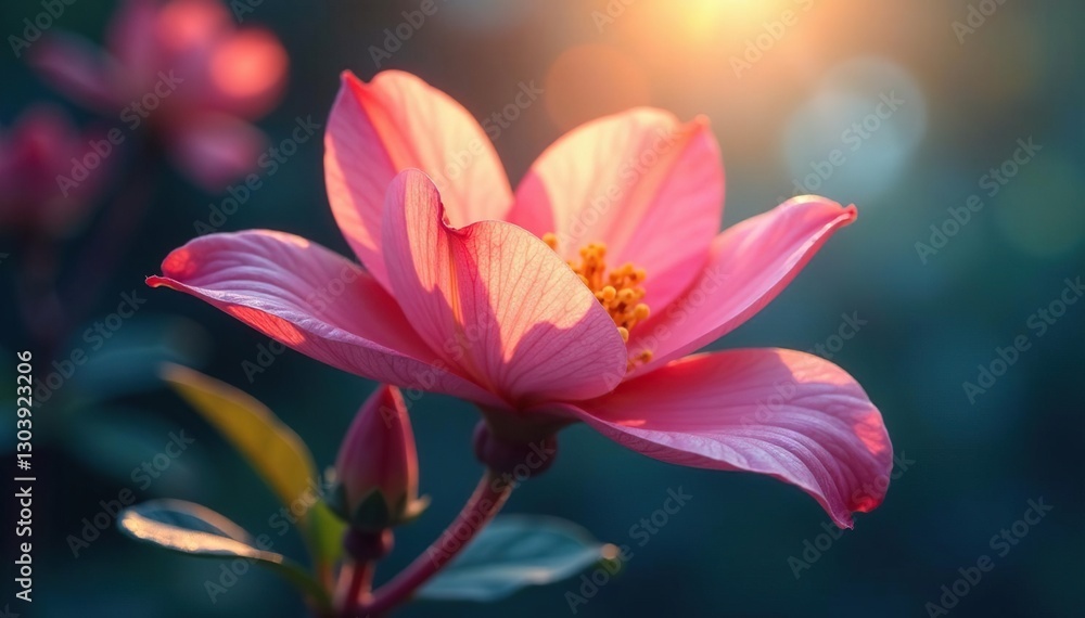 Flower with soft light rays emanating from it, ethereal, flowers, soft Flower with soft light rays emanating from it, ethereal, flowers, soft