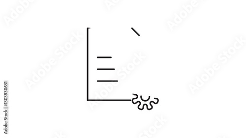 High-Quality Animated Document Icon with Settings Icon | Seamless File Management, Configuration, and Customization Concept for UI/UX, Digital Workflows, and Software Interface Design