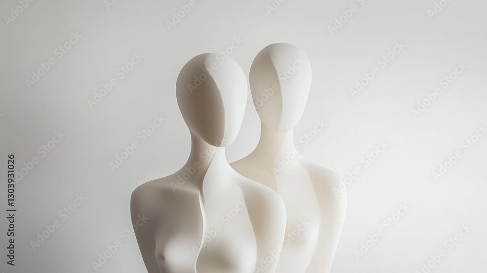Abstract Human Figures in Minimalist Design, Symbolizing Connection and Simplicity Abstract Human Figures in Minimalist Design, Symbolizing Connection and Simplicity