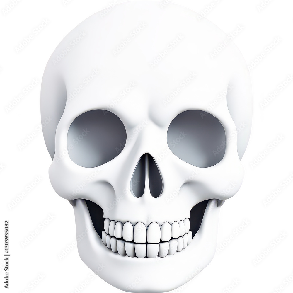 image of a human skull, depicted in a smooth, skin-tone finish with detailed facial features and teeth, offering a clean and stylized anatomical representation. image of a human skull, depicted in a smooth, skin-tone finish with detailed facial features and teeth, offering a clean and stylized anatomical representation.