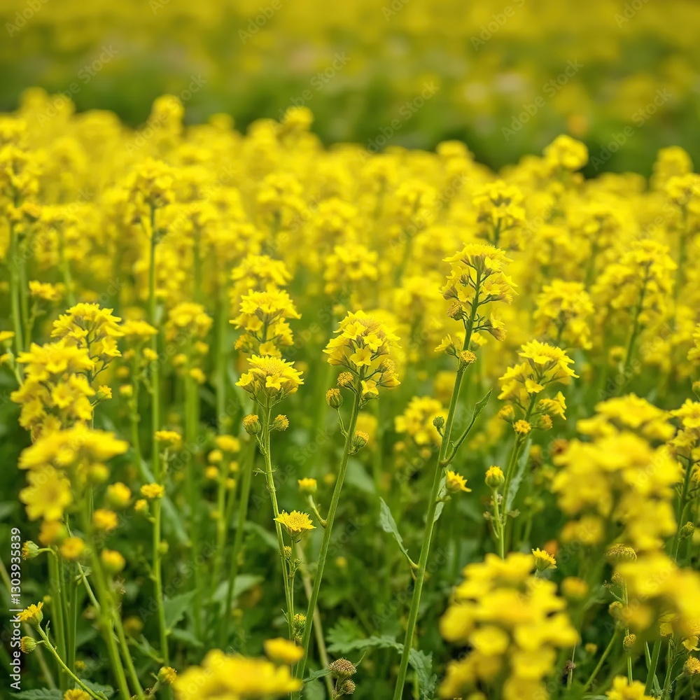 Bright yellow oilseed rape flowers blooming in a field, blossom, oilseed rape, yellow Bright yellow oilseed rape flowers blooming in a field, blossom, oilseed rape, yellow