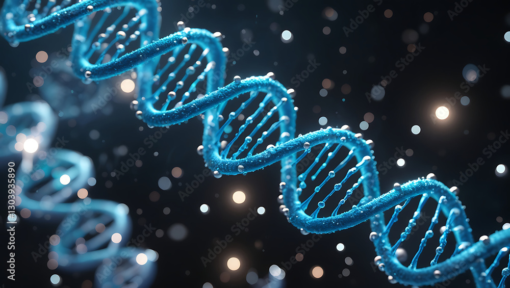 A mesmerizing, hyper-realistic visual representation of DNA molecules, created by generative ai A mesmerizing, hyper-realistic visual representation of DNA molecules, created by generative ai