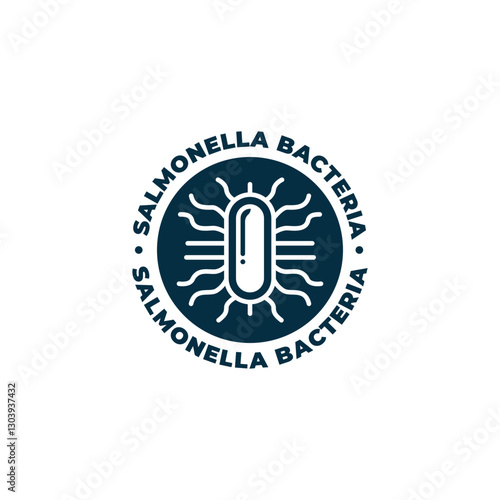 Salmonella Bacteria and virus logo vector
