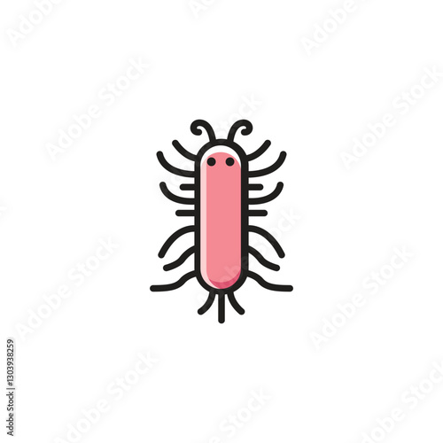 Salmonella bacterium logo template