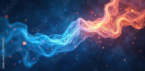 Gossamer threads of blue fire connect the cosmos, mystical, radiant, ethereal