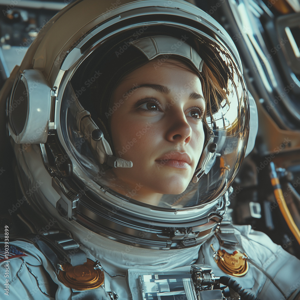 Female Astronaut Preparing for Launch Female Astronaut Preparing for Launch