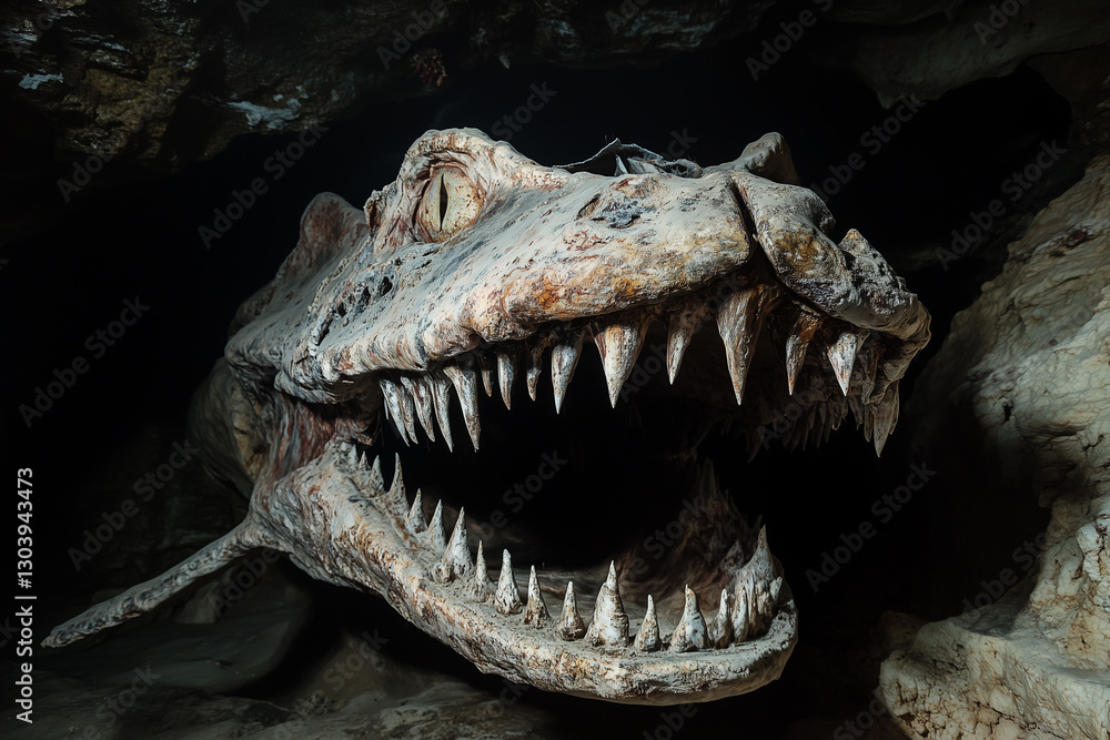 Obraz premium large ancient fish fossil