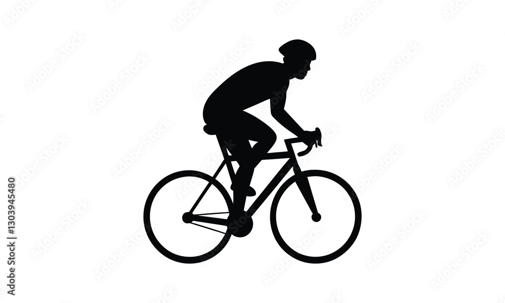 silhouette of a cyclist silhouette of a cyclist