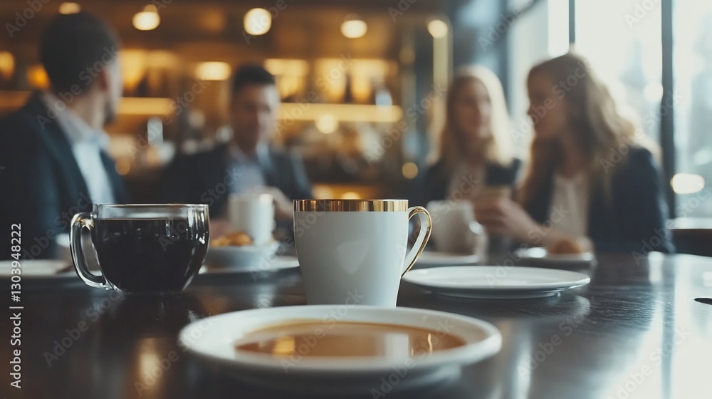 Business colleagues coffee meeting cafe talk Business colleagues coffee meeting cafe talk