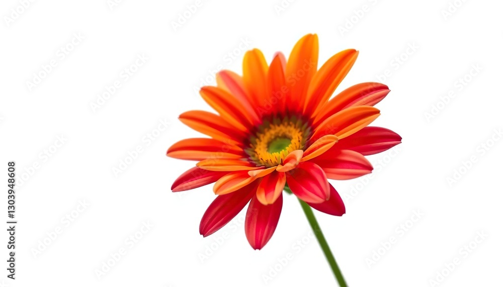 A single, vibrant flower, petals perfectly formed, isolated on a pure white background, plant, macro A single, vibrant flower, petals perfectly formed, isolated on a pure white background, plant, macro