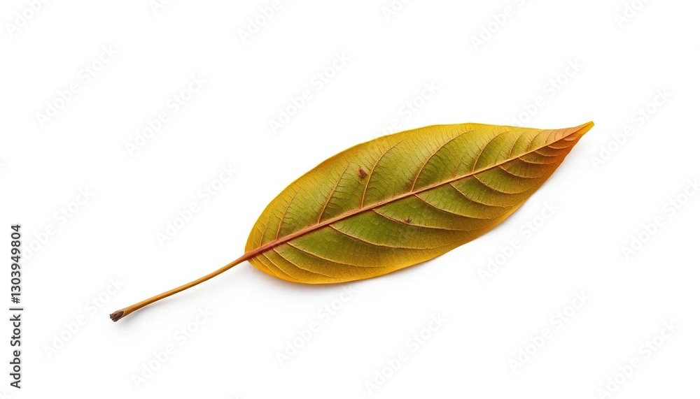 Single, abandoned leaf on pure white backdrop, fragile, isolated Single, abandoned leaf on pure white backdrop, fragile, isolated