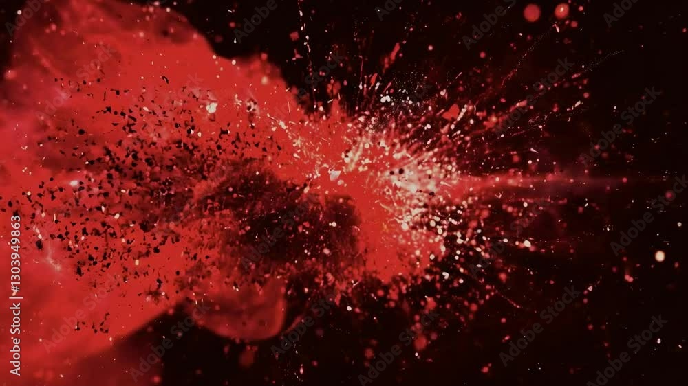 Red Particle Explosion Red Particle Explosion