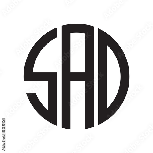  SAD modern elegance and creative logo design .SAD luxurious alphabet design . SAD letter initial logo design.