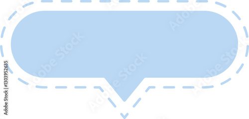 hellblaue Sprechblase