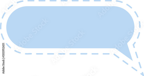 hellblaue Sprechblase