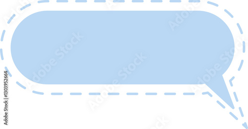 hellblaue Sprechblase