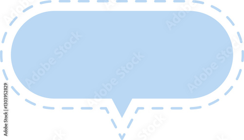 hellblaue Sprechblase
