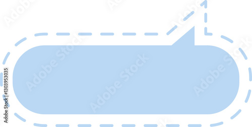 hellblaue Sprechblase