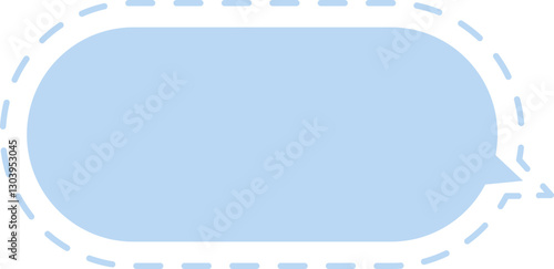 hellblaue Sprechblase