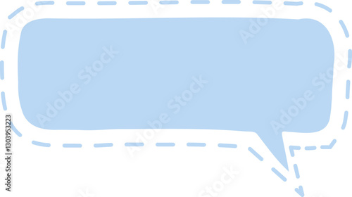 hellblaue Sprechblase