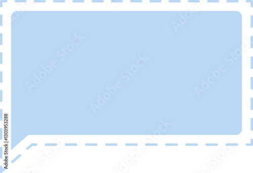 hellblaue Sprechblase