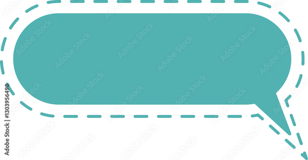 Fototapeta premium dotted line speech bubble