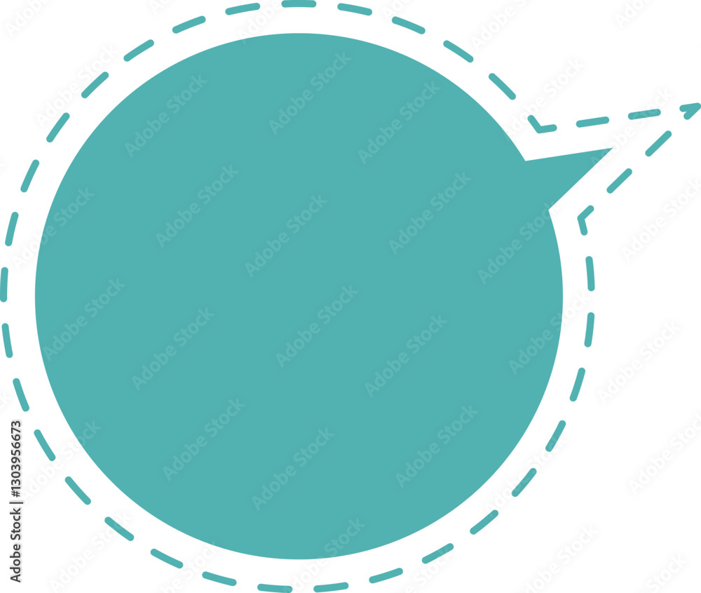 Obraz premium dotted line speech bubble