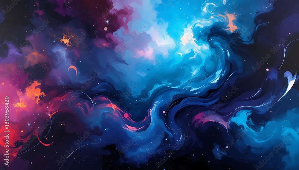 Cosmic Nebula: A Symphony of Colors in the Interstellar Void Cosmic Nebula: A Symphony of Colors in the Interstellar Void