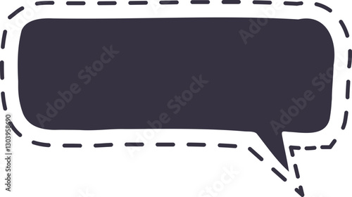 burbuja de diálogo punteada