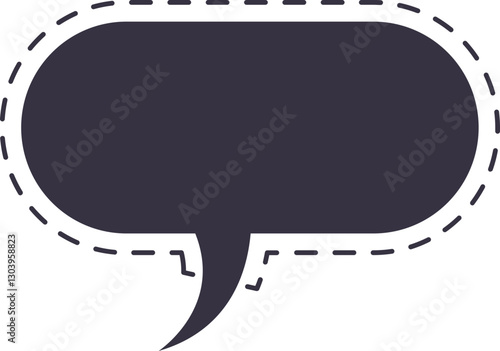 burbuja de diálogo punteada