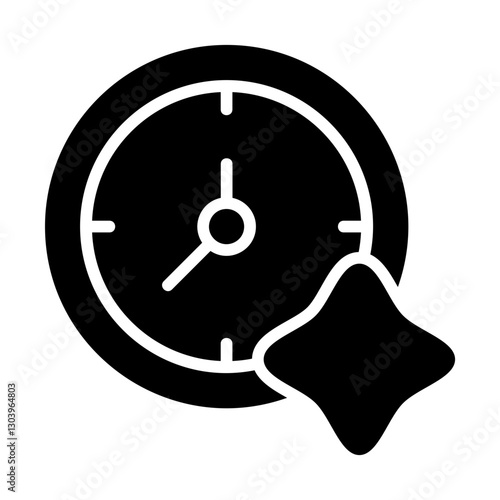 Time AI Solid Icon