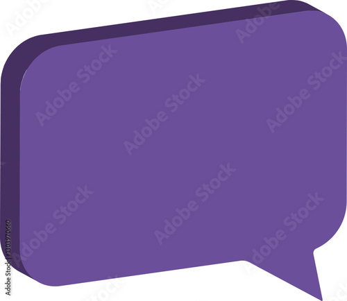 bulle de dialogue en relief violet