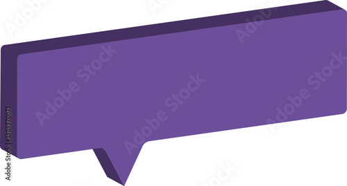 bulle de dialogue en relief violet