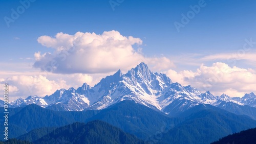 Wallpaper Mural Majestic Snow-Capped Mountains under a Blue Sky Torontodigital.ca