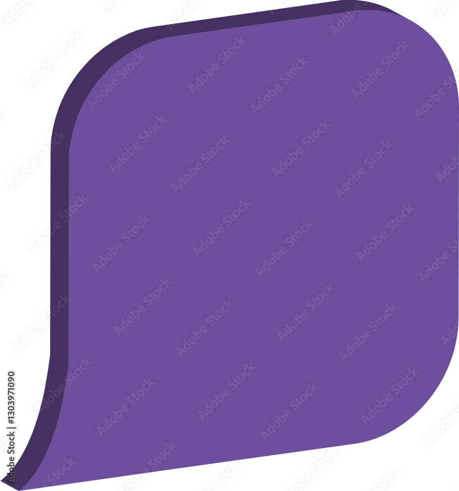 bulle de dialogue en relief violet bulle de dialogue en relief violet