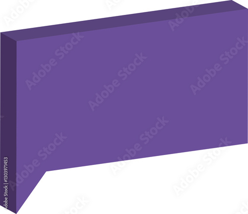 bulle de dialogue en relief violet