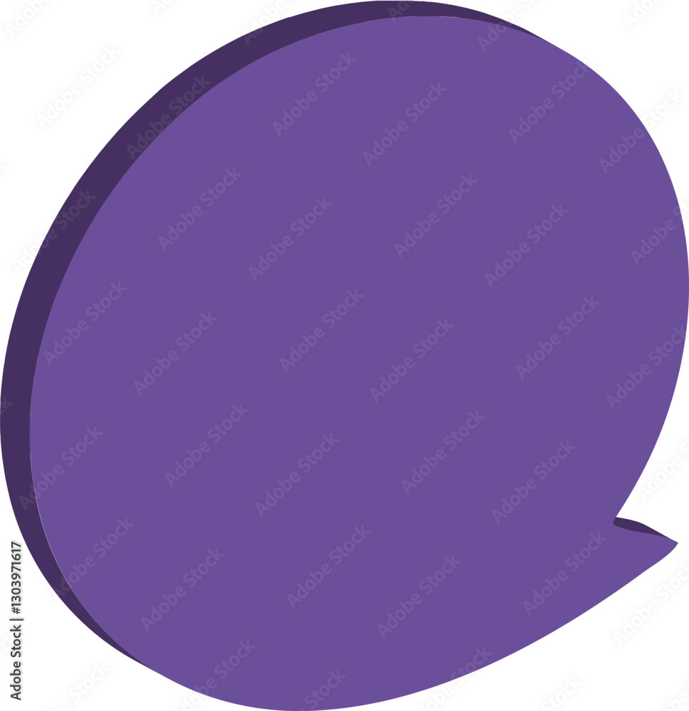 bulle de dialogue en relief violet bulle de dialogue en relief violet